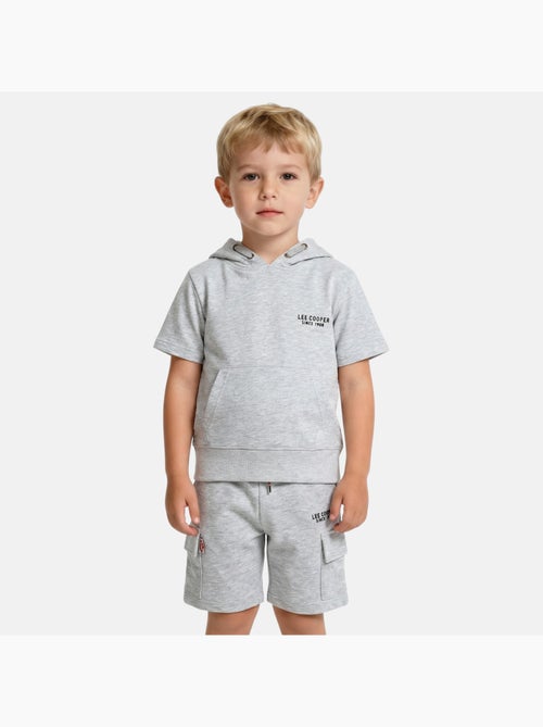 Lee Cooper - Ensemble de 2 pièces Sweat à capuche manches courtes + short - Kiabi Lee Cooper - Ensemble de 2 pièces Sweat à capuche manches courtes + short - Kiabi