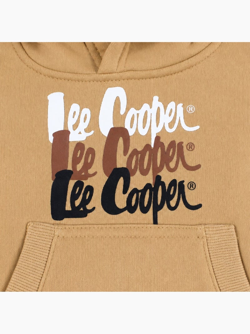 Lee Cooper - Ensemble de jogging, sweat à capuche et pantalon garçon Beige - Kiabi