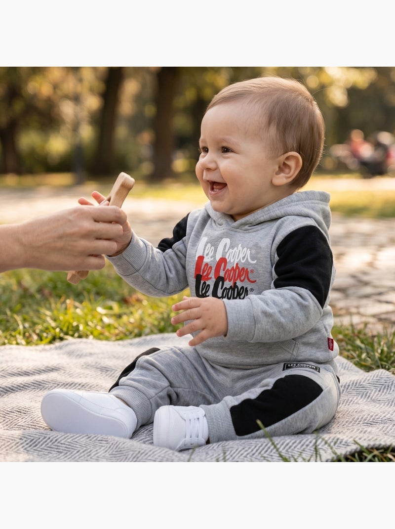Lee Cooper - Ensemble de jogging, sweat à capuche et pantalon garçon Gris - Kiabi