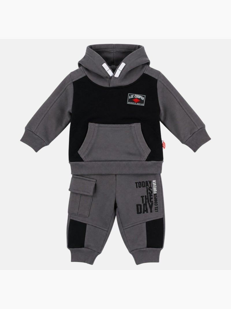 Lee Cooper - Ensemble de jogging, sweat à capuche et pantalon garçon Gris - Kiabi