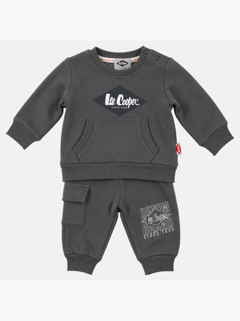 Lee Cooper - Ensemble de jogging, sweat et pantalon garçon gris anthracite - Kiabi