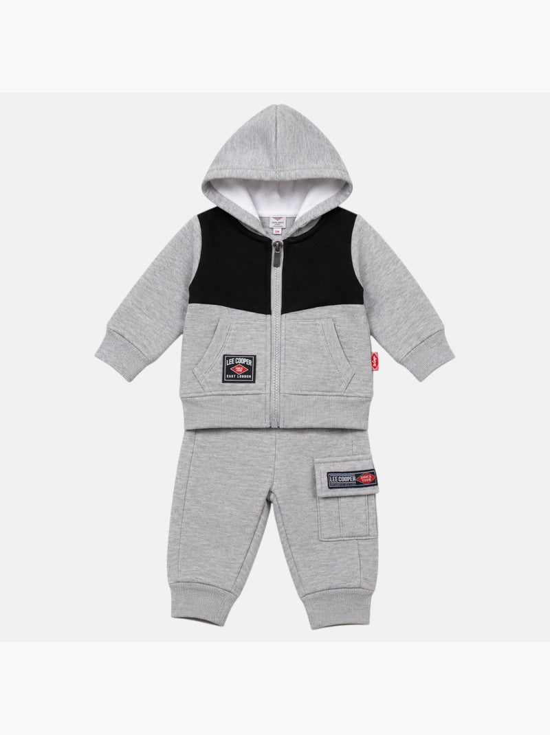 Lee Cooper - Ensemble de jogging, veste à capuche et pantalon garçon Gris - Kiabi