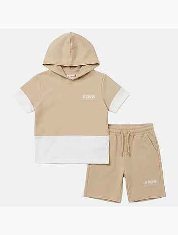 Lee Cooper - Ensemble enfant Sweat à capuche manches courtes + short
