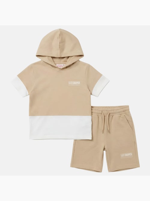 Lee Cooper - Ensemble enfant Sweat à capuche manches courtes + short - Kiabi Lee Cooper - Ensemble enfant Sweat à capuche manches courtes + short - Kiabi