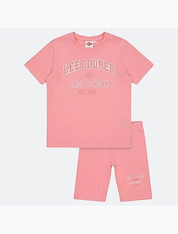 Lee Cooper - Ensemble fille T-shirt manches courtes et bermuda -