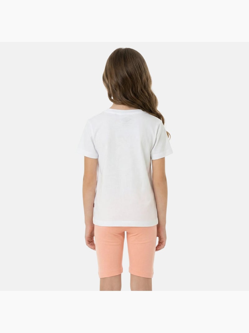 Lee Cooper - Ensemble fille T-shirt manches courtes et bermuda Blanc - Kiabi
