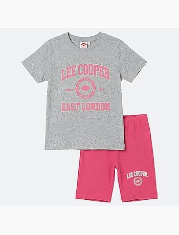 Lee Cooper - Ensemble fille T-shirt manches courtes et bermuda