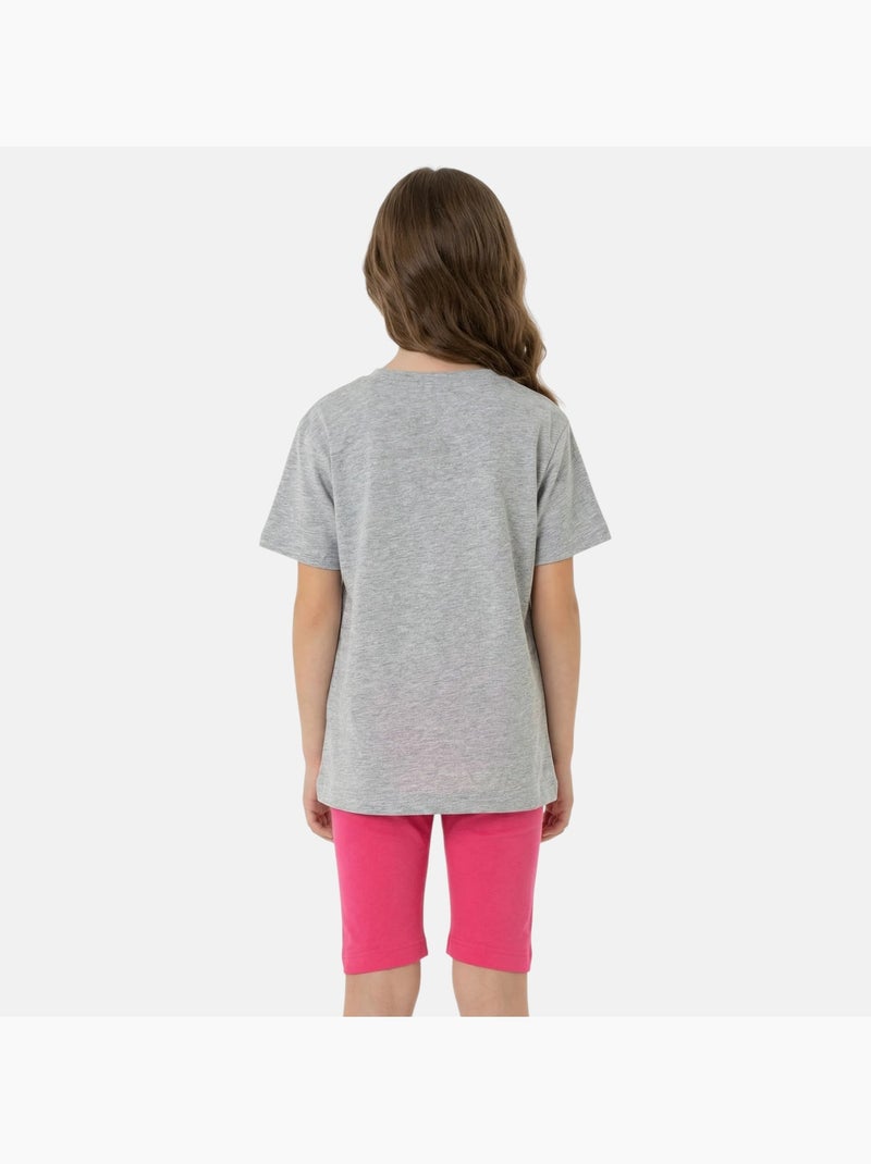 Lee Cooper - Ensemble fille T-shirt manches courtes et bermuda Gris - Kiabi