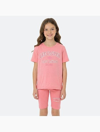 Lee Cooper - Ensemble fille T-shirt manches courtes et bermuda