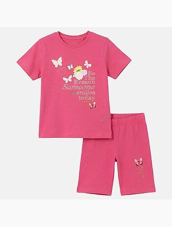 Lee Cooper - Ensemble fille T-shirt manches courtes et bermuda