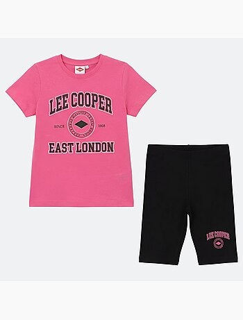 Lee Cooper - Ensemble fille T-shirt manches courtes et bermuda