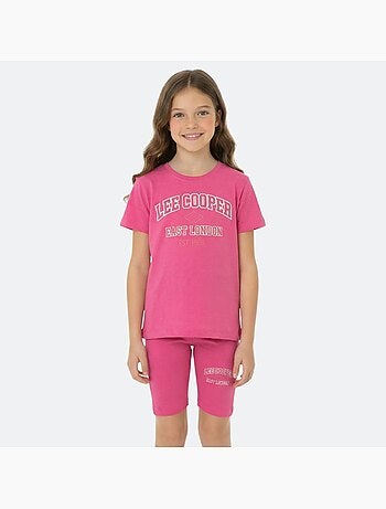 Lee Cooper - Ensemble fille T-shirt manches courtes et bermuda