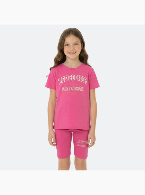 Lee Cooper - Ensemble fille T-shirt manches courtes et bermuda - Kiabi