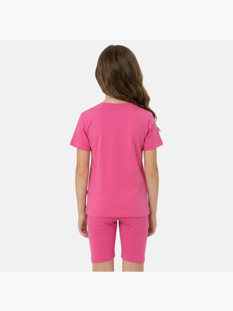 Lee Cooper - Ensemble fille T-shirt manches courtes et bermuda Rose - Kiabi
