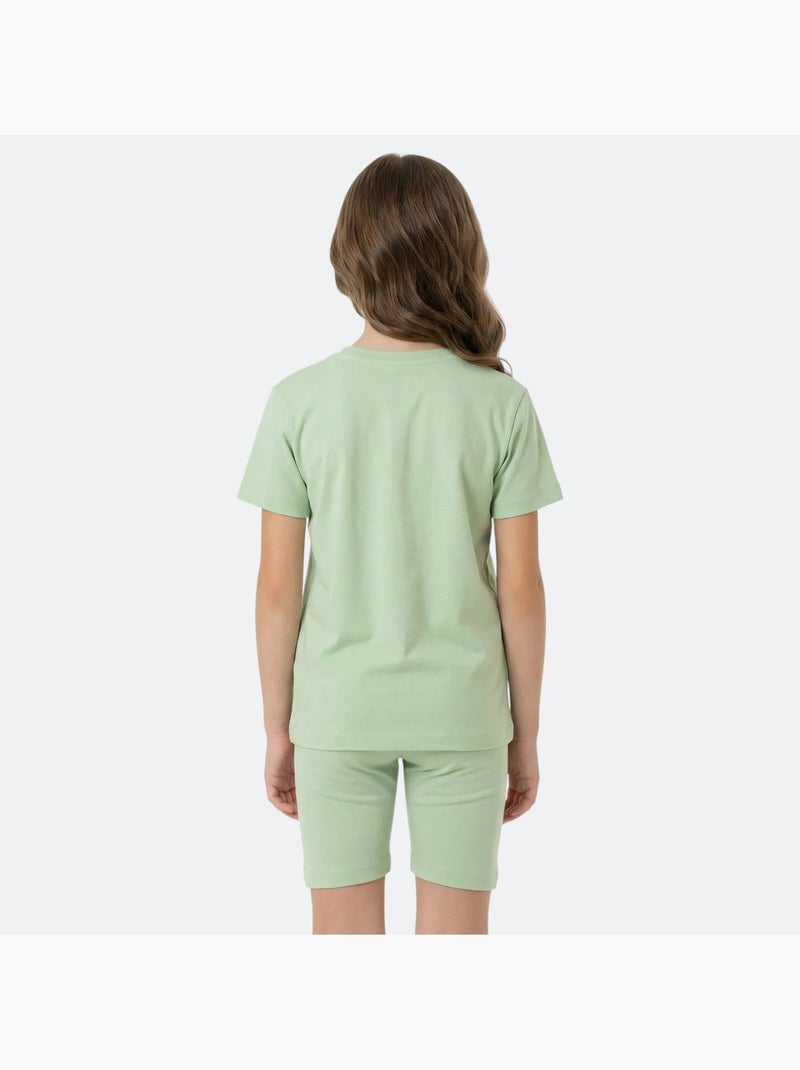 Lee Cooper - Ensemble fille T-shirt manches courtes et bermuda Vert - Kiabi