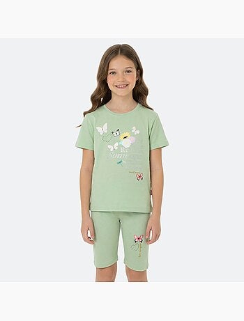 Lee Cooper - Ensemble fille T-shirt manches courtes et bermuda