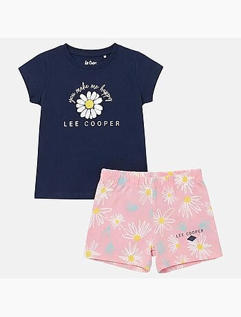 Lee Cooper - Ensemble fille T-shirt manches courtes et short