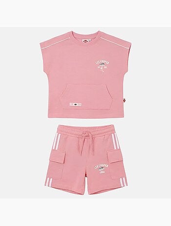 Lee Cooper - Ensemble fille T-shirt manches courtes et short