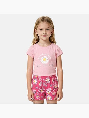 Lee Cooper - Ensemble fille T-shirt manches courtes et short