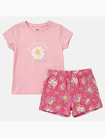 Lee Cooper - Ensemble fille T-shirt manches courtes et short