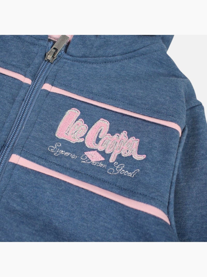 Lee Cooper - Ensemble fille veste à capuche et pantalon de jogging Bleu - Kiabi