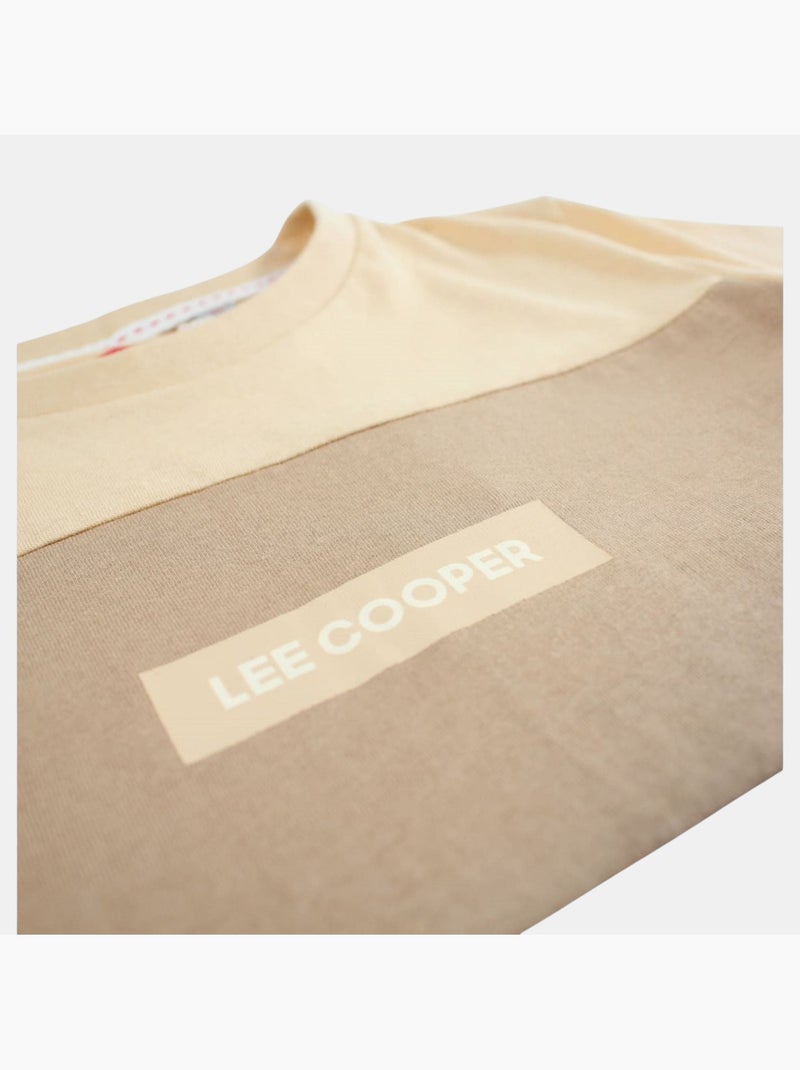 Lee Cooper - Ensemble garçon avec T shirt manches courtes et avec short Beige - Kiabi