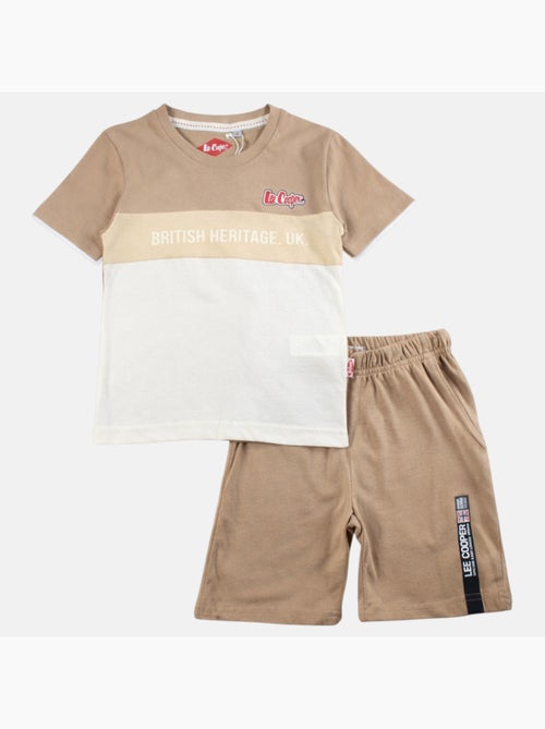 Lee Cooper - Ensemble garçon avec T shirt manches courtes et short - Kiabi
