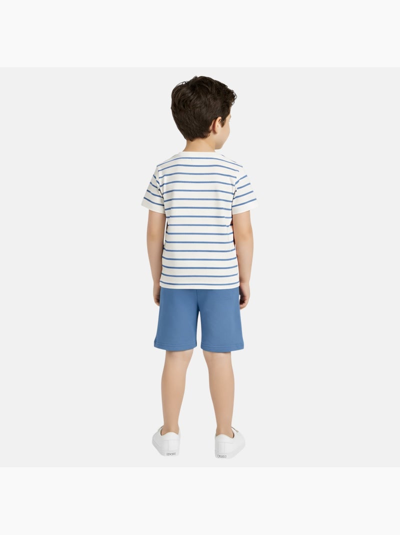 Lee Cooper - Ensemble garçon avec T shirt manches courtes et short Blanc - Kiabi