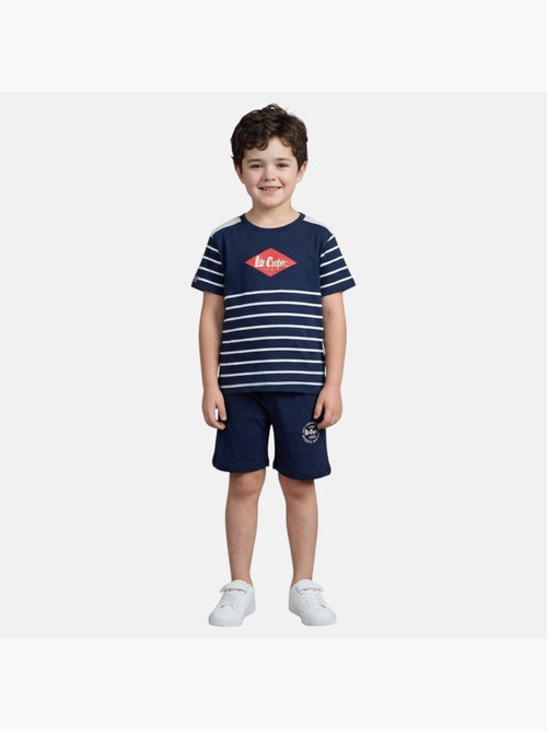 Lee Cooper - Ensemble garçon avec T shirt manches courtes et short - Kiabi