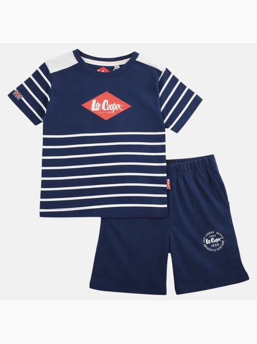 Lee Cooper - Ensemble garçon avec T shirt manches courtes et short - Kiabi