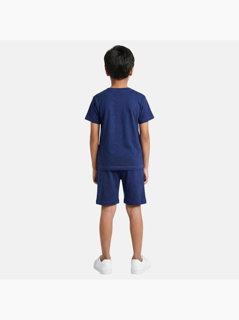 Lee Cooper - Ensemble garçon avec T shirt manches courtes et short Bleu marine - Kiabi