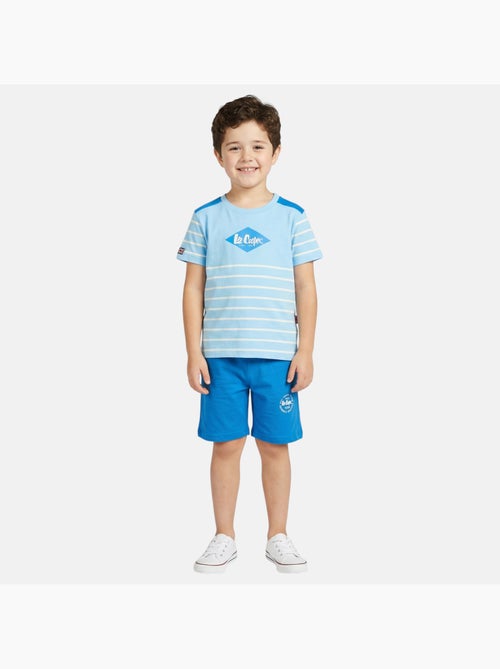Lee Cooper - Ensemble garçon avec T shirt manches courtes et short - Kiabi