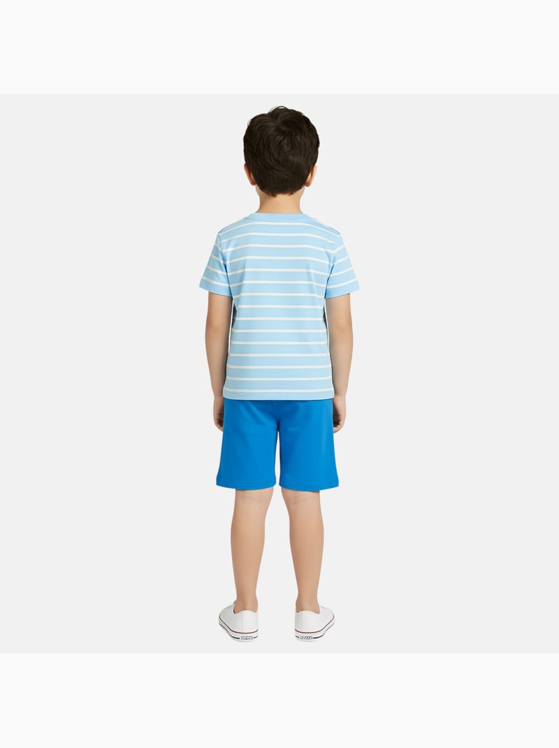 Lee Cooper - Ensemble garçon avec T shirt manches courtes et short Bleu - Kiabi