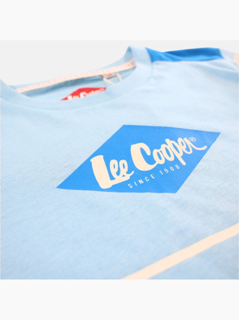 Lee Cooper - Ensemble garçon avec T shirt manches courtes et short Bleu - Kiabi