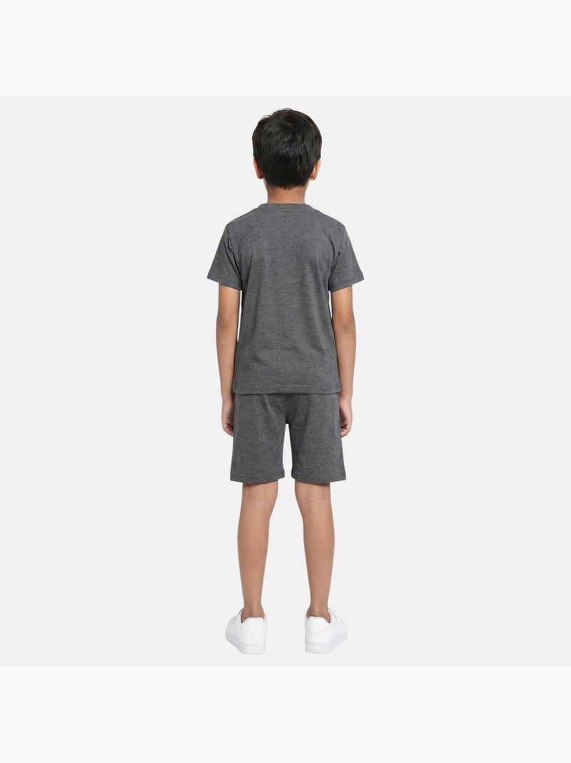 Lee Cooper - Ensemble garçon avec T shirt manches courtes et short Gris - Kiabi