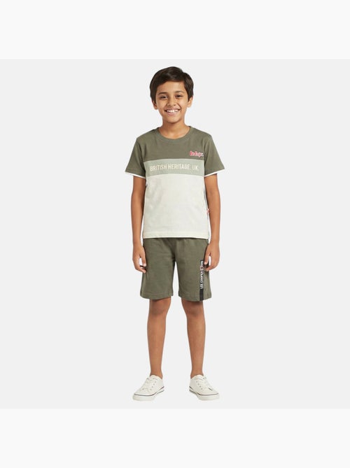 Lee Cooper - Ensemble garçon avec T shirt manches courtes et short - Kiabi