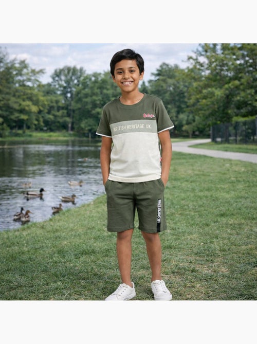 Lee Cooper - Ensemble garçon avec T shirt manches courtes et short - Kiabi