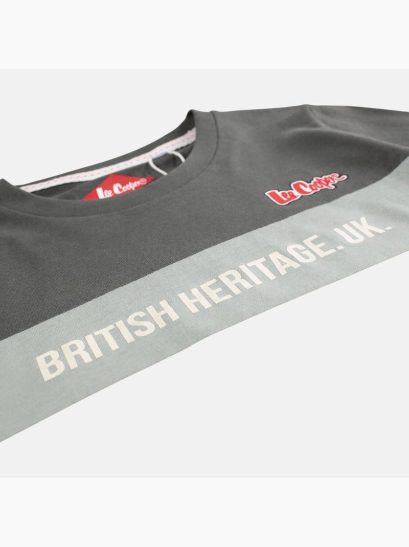 Lee Cooper - Ensemble garçon avec T shirt manches courtes et short Kaki - Kiabi