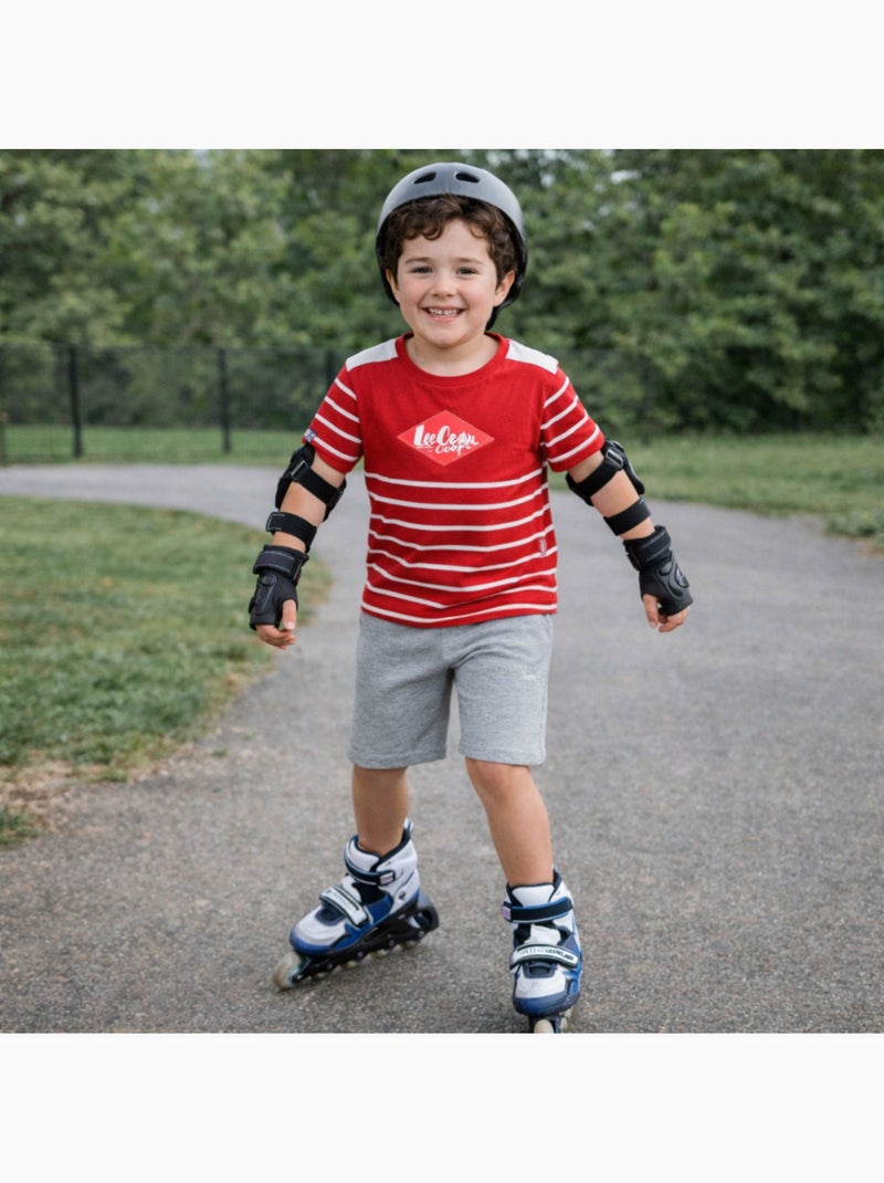 Lee Cooper - Ensemble garçon avec T shirt manches courtes et short Rouge - Kiabi
