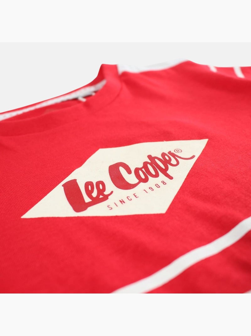 Lee Cooper - Ensemble garçon avec T shirt manches courtes et short Rouge - Kiabi