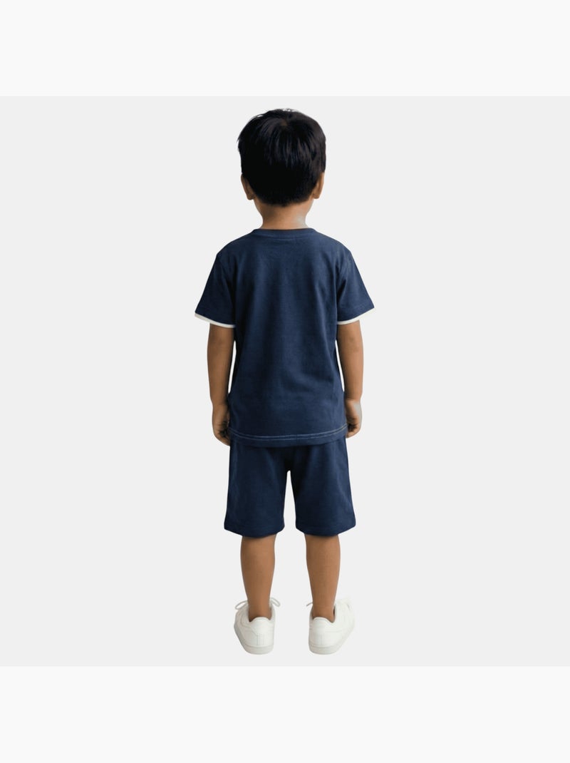 Lee Cooper - Ensemble garçon composé d un T shirt manches courtes et d un short Bleu marine - Kiabi