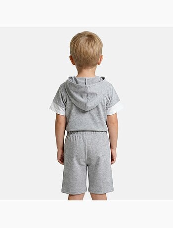 Lee Cooper - Ensemble garçon T-shirt manches courtes à capuche et short -