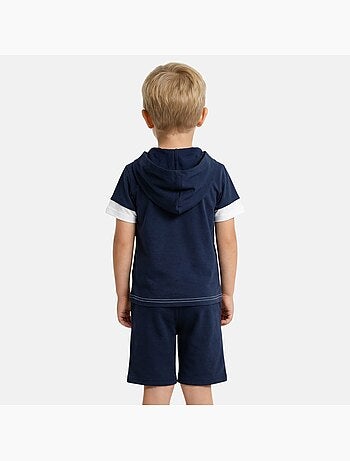 Lee Cooper - Ensemble garçon T-shirt manches courtes à capuche et short