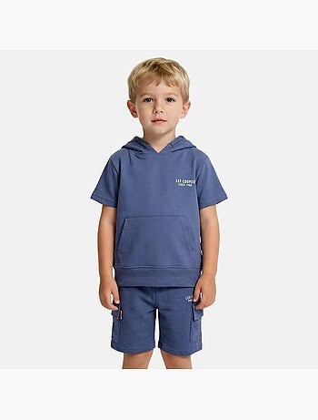 Lee Cooper - Ensemble garçon T-shirt manches courtes à capuche et short