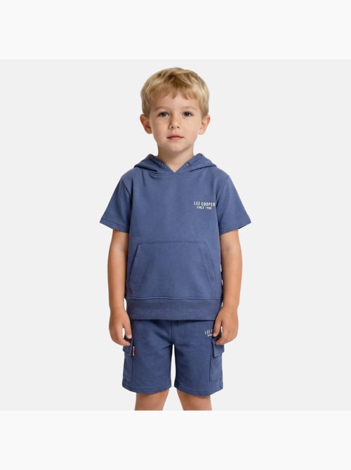 Lee Cooper - Ensemble garçon T-shirt manches courtes à capuche et short - Kiabi Lee Cooper - Ensemble garçon T-shirt manches courtes à capuche et short - Kiabi