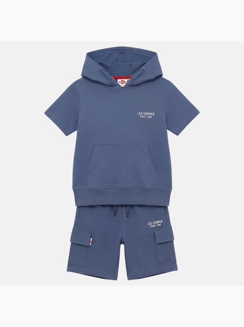 Lee Cooper - Ensemble garçon T-shirt manches courtes à capuche et short - Kiabi Lee Cooper - Ensemble garçon T-shirt manches courtes à capuche et short - Kiabi