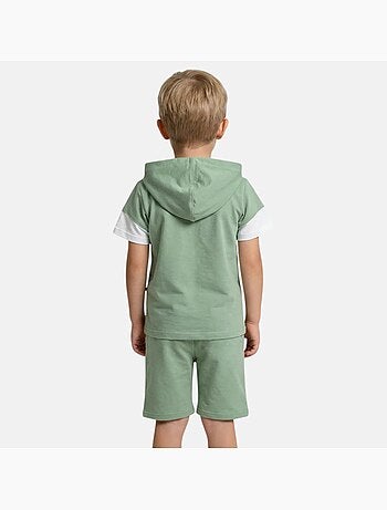 Lee Cooper - Ensemble garçon T-shirt manches courtes à capuche et short