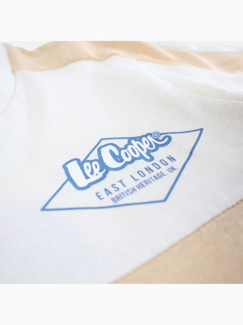Lee Cooper - Ensemble garçon T shirt manches courtes et short assorti Beige - Kiabi