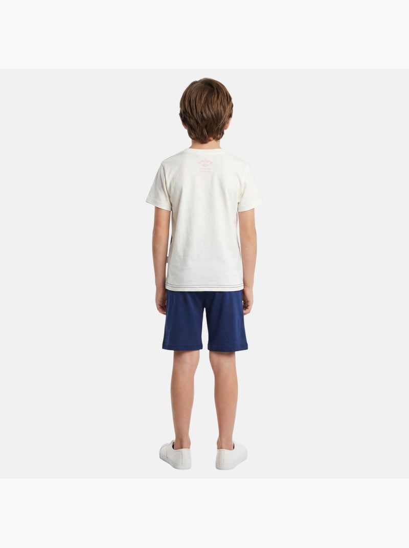 Lee Cooper - Ensemble garçon T shirt manches courtes et short assorti Bleu marine - Kiabi