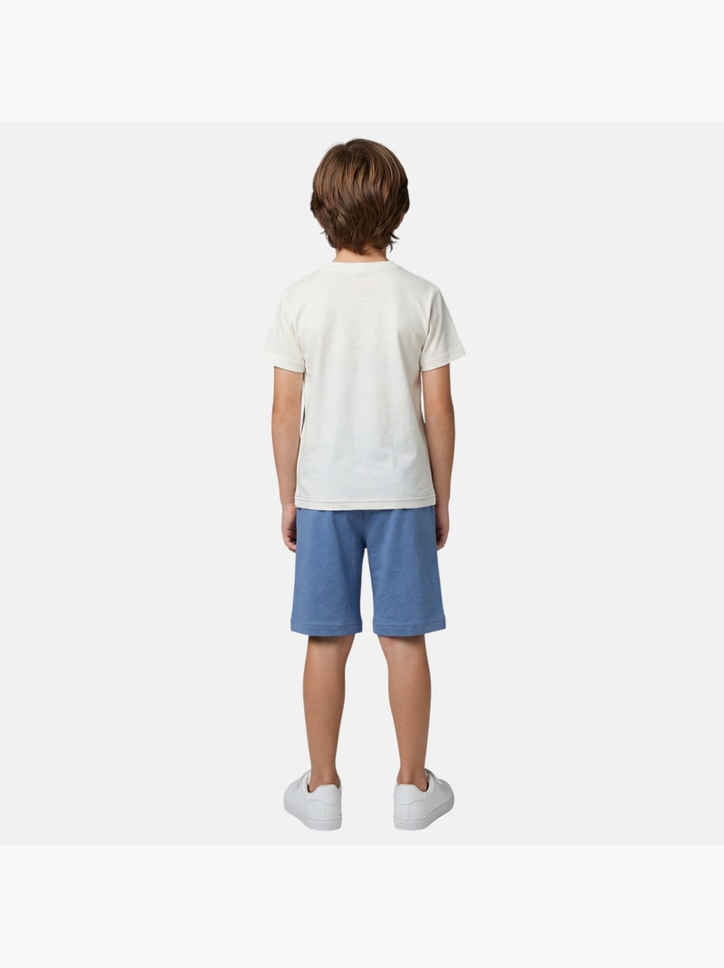 Lee Cooper - Ensemble garçon T shirt manches courtes et short assorti Bleu - Kiabi